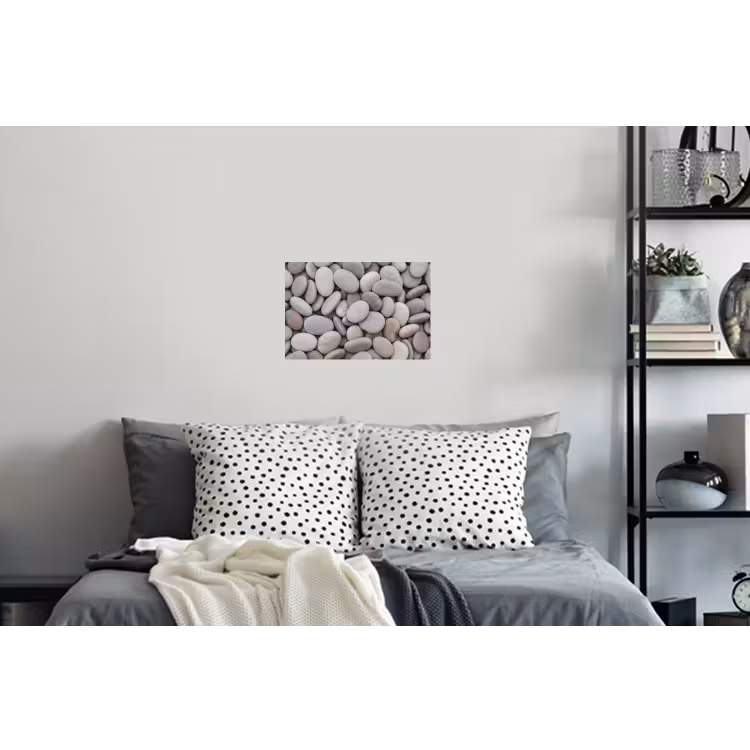 Kiezels - Stenen - Grijs Muursticker klein -slaapkamer