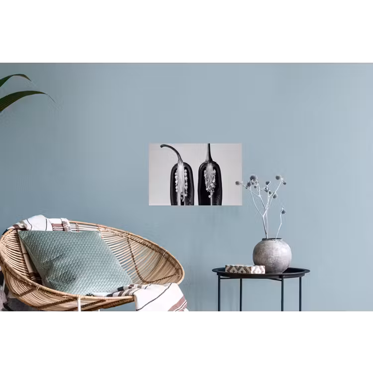 Pepers - Zwart - Wit - Zaadlijsten Muursticker klein -plant