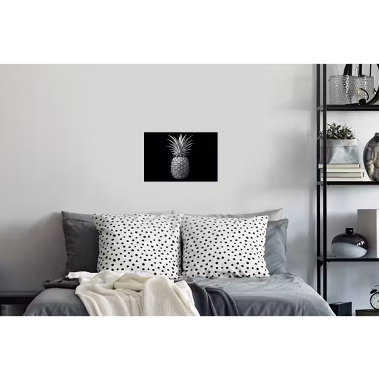 Ananas - Gedetailleerd - Bladeren Muursticker klein -slaapkamer
