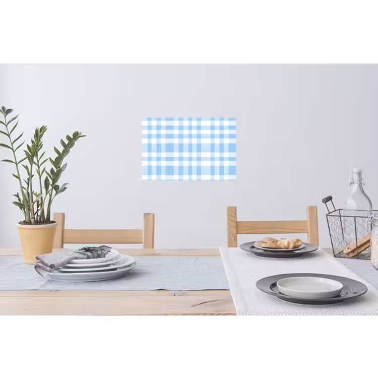Ruit - Patroon - Blauw Muursticker klein 286 -eettafel