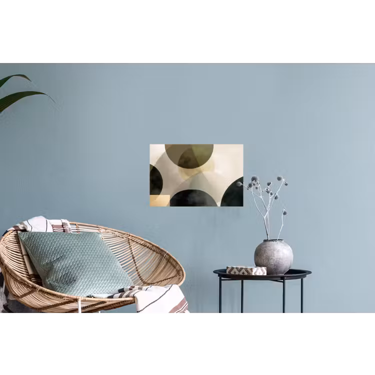 Vlakken - Abstract - Beige - Cirkels Muursticker klein -plant