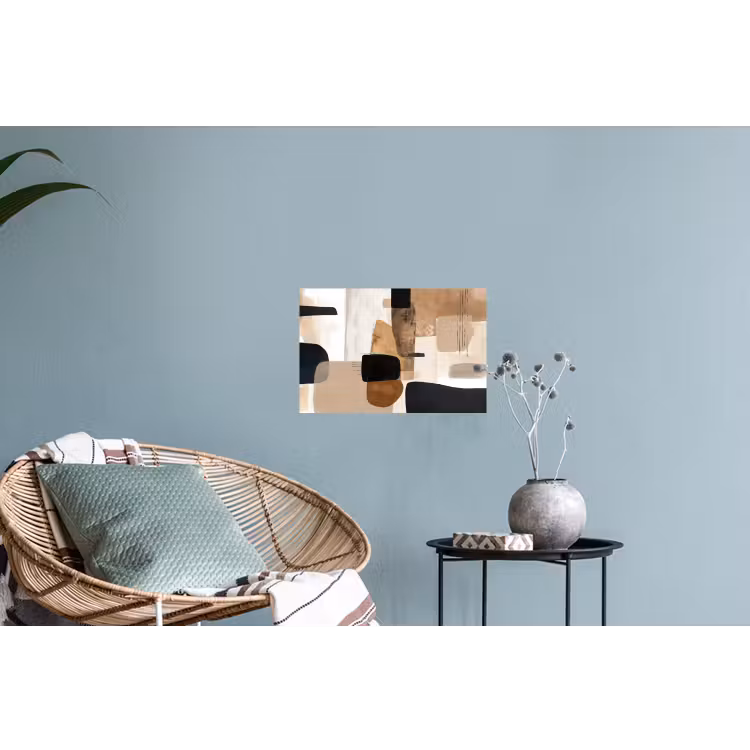 Vlakken - Abstract - Zwart - Strepen Muursticker klein -plant