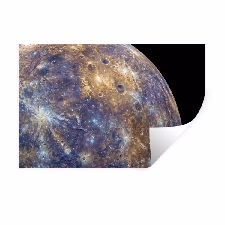 Wall Sticker - Planet - Craters - Space - Planeet - Kraters - Ruimte Muursticker klein