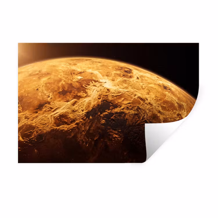 Wall Sticker - Planet - Space - Orange - Planeet - Ruimte - Oranje Muursticker klein