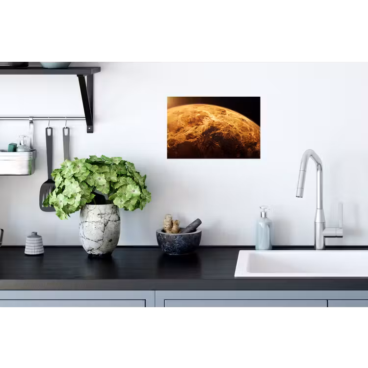 Wall Sticker - Planet - Space - Orange - Planeet - Ruimte - Oranje Muursticker klein