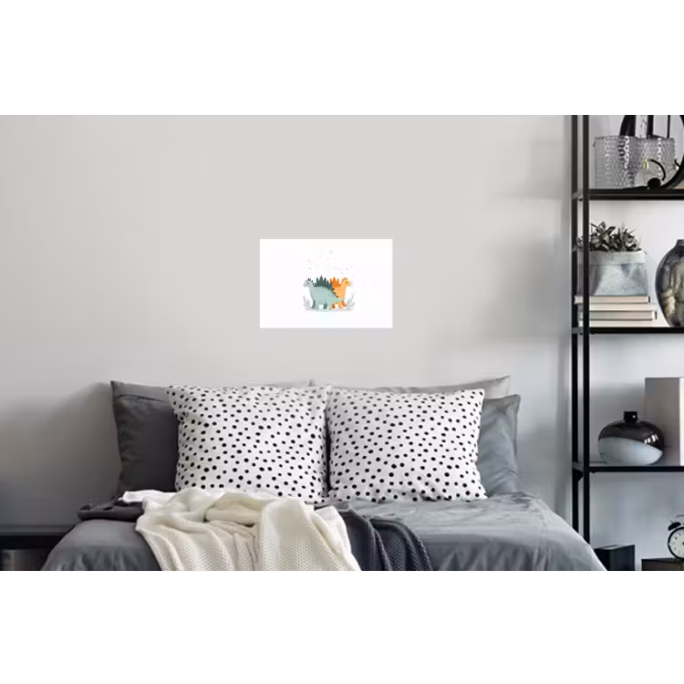 Planten - Sterren - Dinosaurussen - Oranje Muursticker klein -slaapkamer
