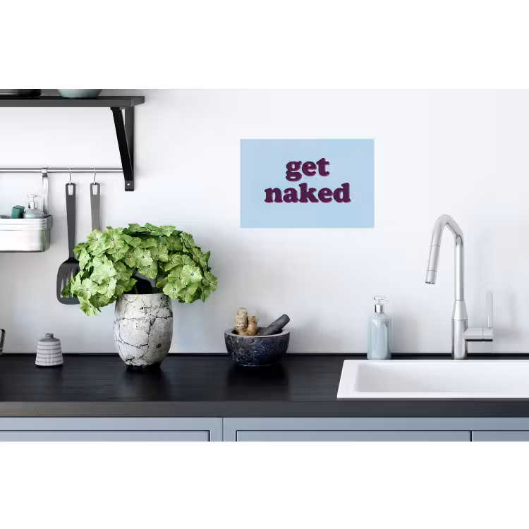 Speels - Boodschap - Blauw Muursticker klein -keuken