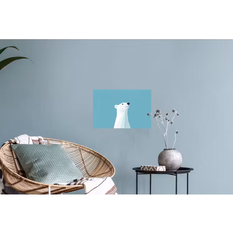 Ijsbeer - Lichtblauw - Minimalistisch Muursticker klein -plant