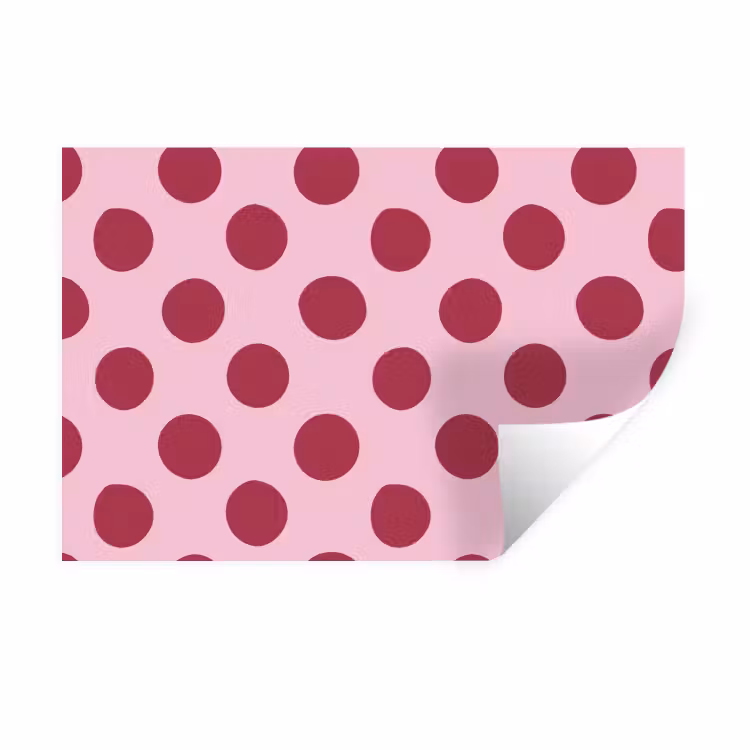 Stippen - Patroon - Bordeaux Muursticker klein 286 -3d