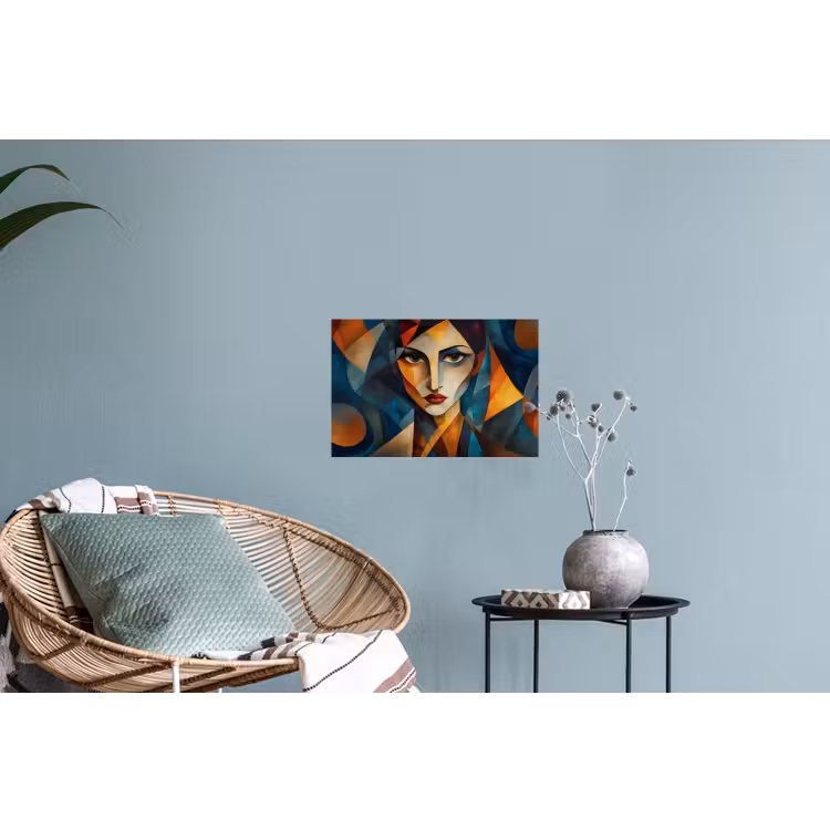 Portret - Abstract - Vormen Muursticker klein -plant