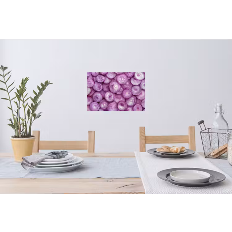 Paars - Uien - Close up Muursticker klein -eettafel