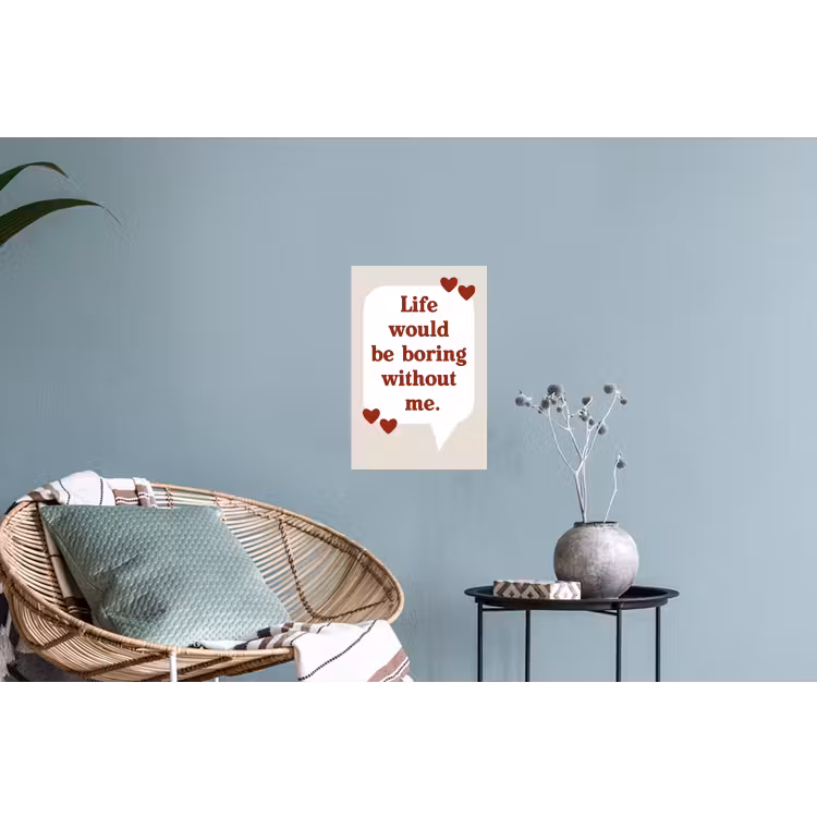 Quote - Tekstballon - Hartjes Muursticker klein -plant