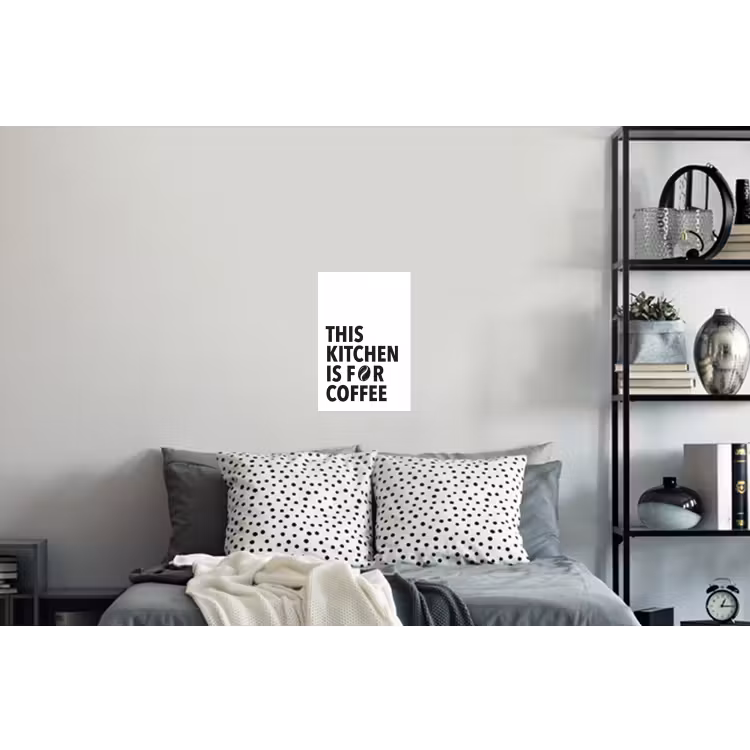 Quotes - Koffie - Bonen - Modern Muursticker klein -slaapkamer