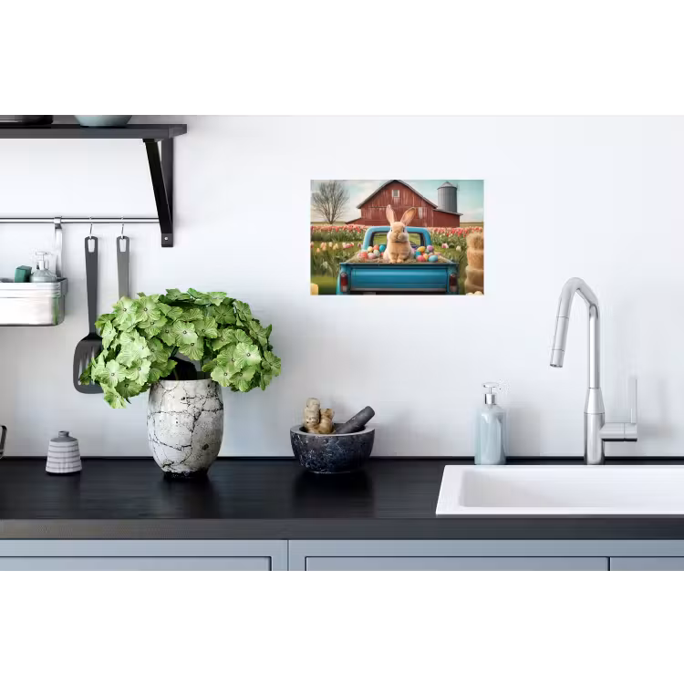 Konijn - Boerderij - Eieren Muursticker klein -keuken