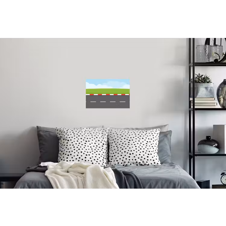 Racebaan - Illustratie - Sport - Kleurrijk Muursticker klein -slaapkamer