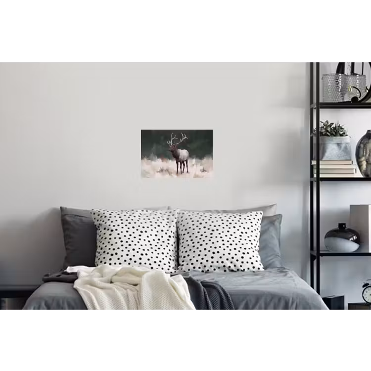 Edelhert - Gewei - Schildering - Rustiek Muursticker klein -slaapkamer