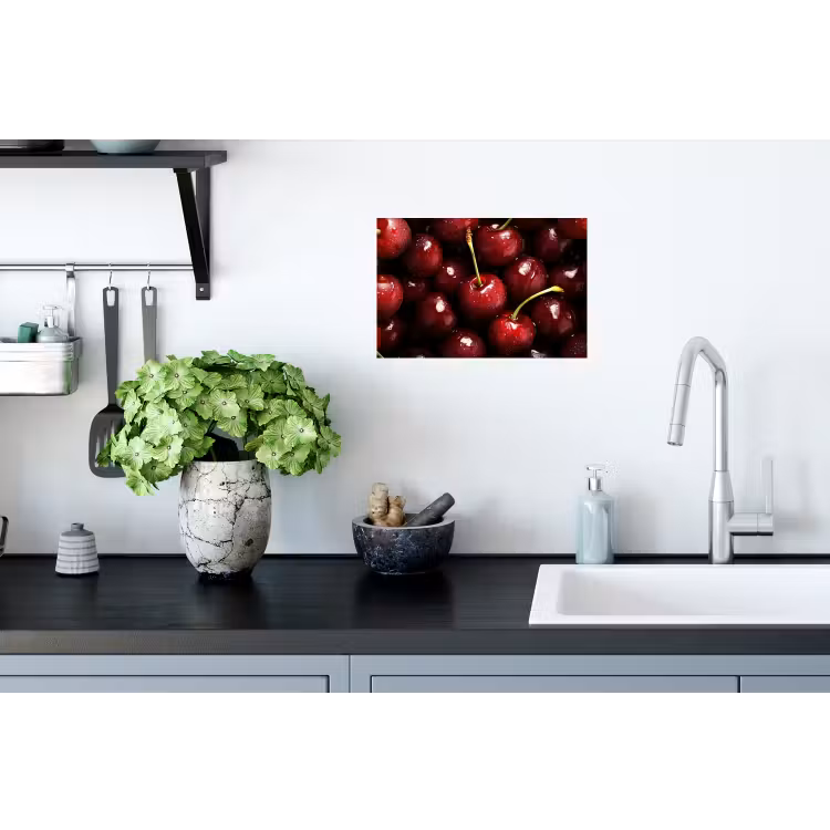 Rood - Fruit - Kersen Muursticker klein -keuken