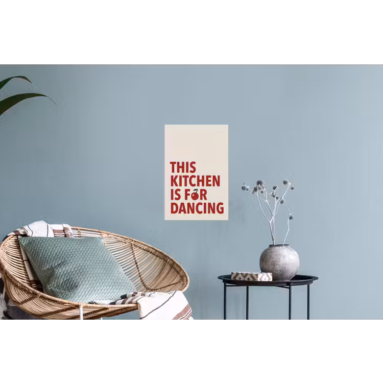 Rood - Quote - Kersen Muursticker klein -plant