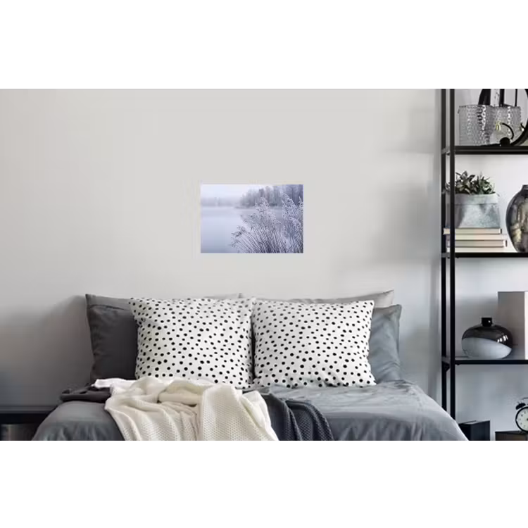 Riet - Bevroren - Winter - Natuur Muursticker klein -slaapkamer