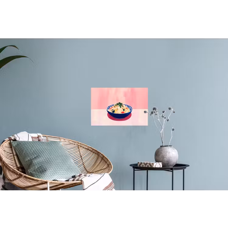 Rijst - Illustratie - Kom - Groente Muursticker klein -plant