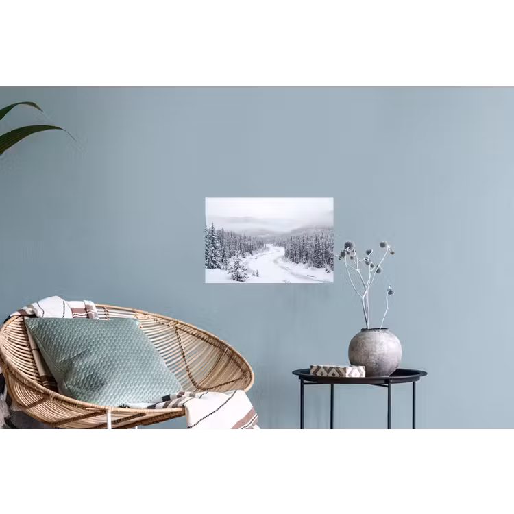 Rivier - Bevroren - Landschap - Winter Muursticker klein -plant