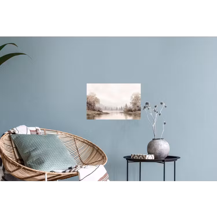 Rivierlandschap - Minimalistisch - Aardetinten Muursticker klein -plant