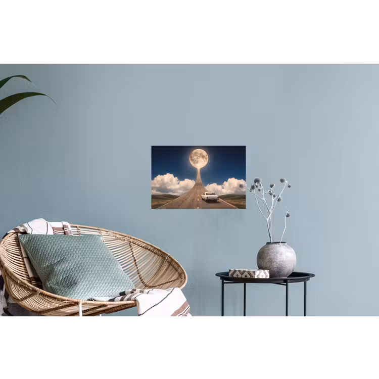 Wall Sticker - Road - Moon - Night - Weg - Maan - Nacht Muursticker klein