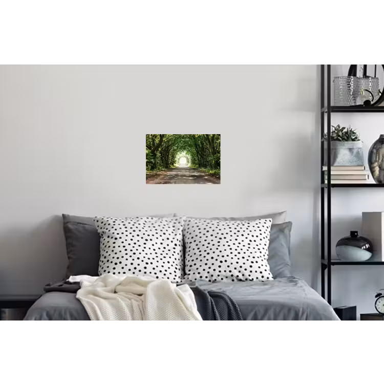 Weg - Bomen - Natuur - Groen Muursticker klein -slaapkamer
