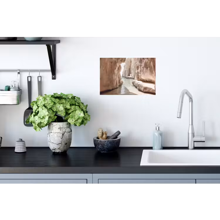 Rotsen - Zee - Zand - Kloof Muursticker klein -keuken
