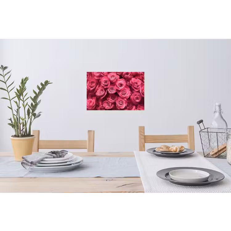 Rozen - Pink - Bloem Muursticker klein -eettafel