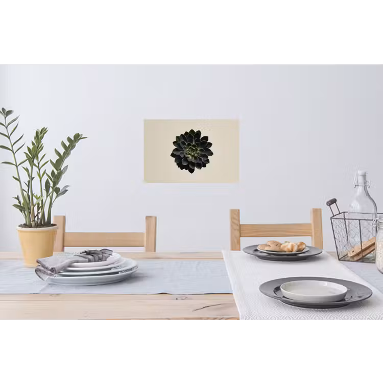 Rozet - Cirkelvormig - Donkergroen Muursticker klein -eettafel