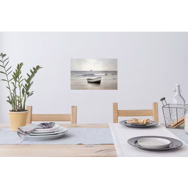 Roeiboot - Zee - Horizon Muursticker klein -eettafel