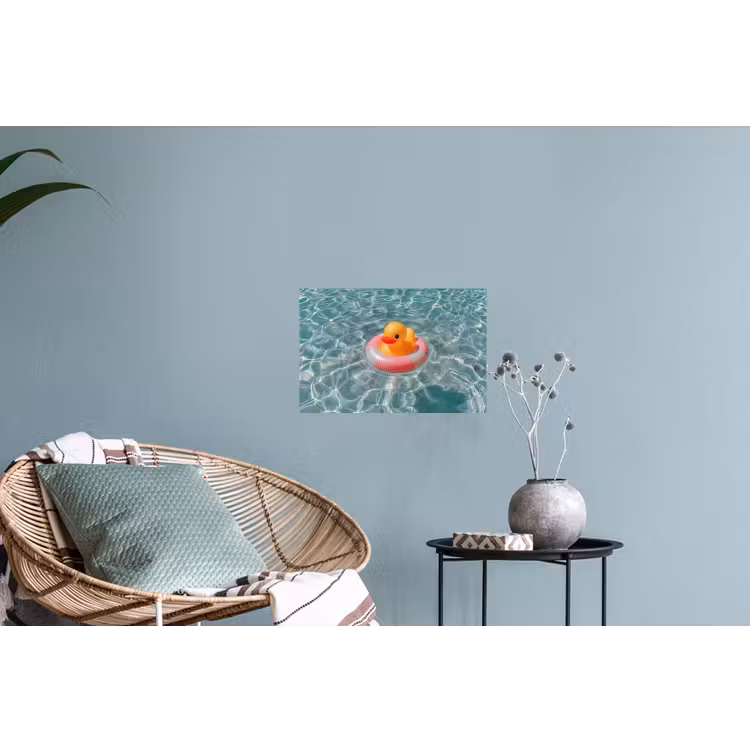 Badeend - Zwemband - Geel Muursticker klein -plant