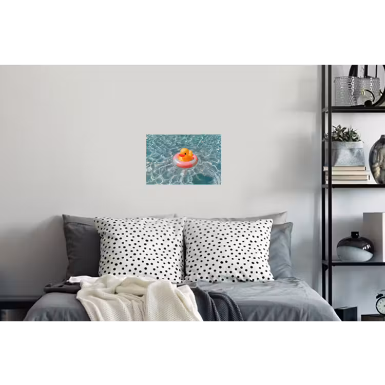 Badeend - Zwemband - Geel Muursticker klein -slaapkamer