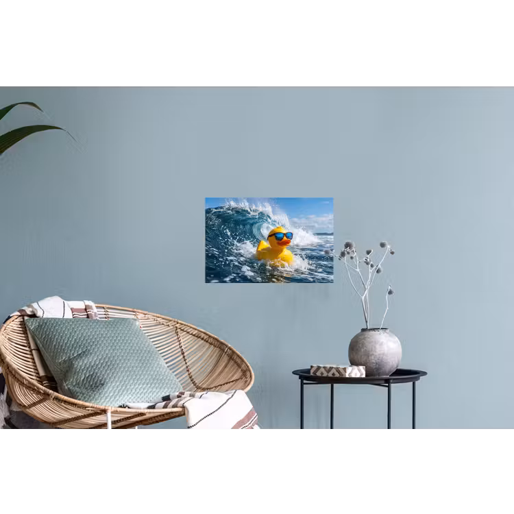 Badeend - Stoer - Golven Muursticker klein -plant