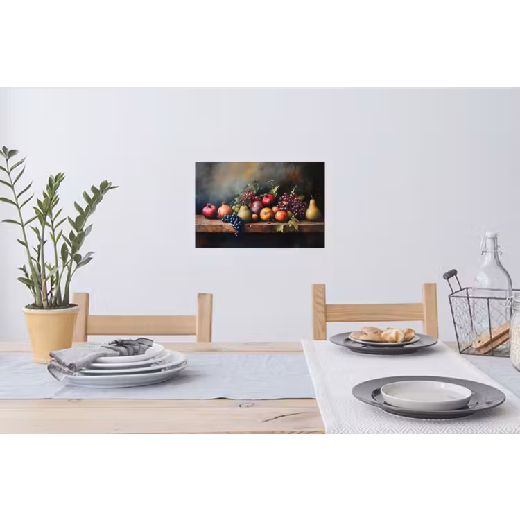 Rustiek - Stilleven - Fruit Muursticker klein -eettafel