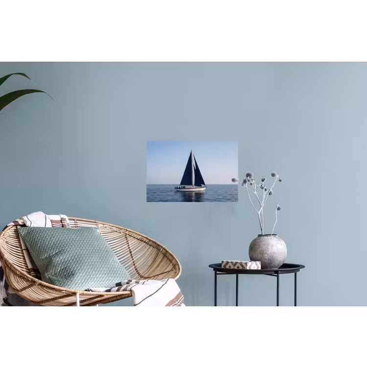 Zeilboot - Zee - Blauw Muursticker klein -plant