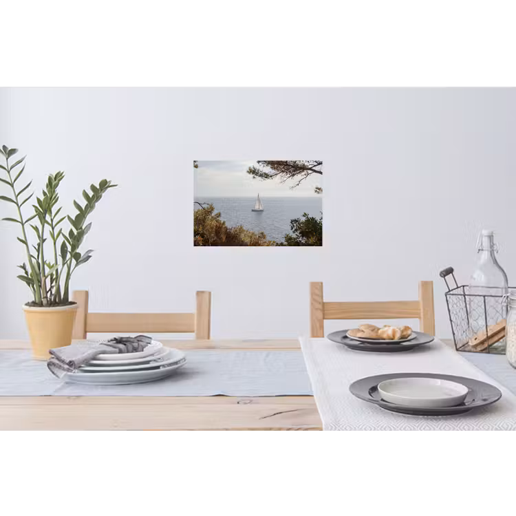 Wall Sticker - Sailboat - trees - water - Zeilboot - bomen - water Muursticker klein