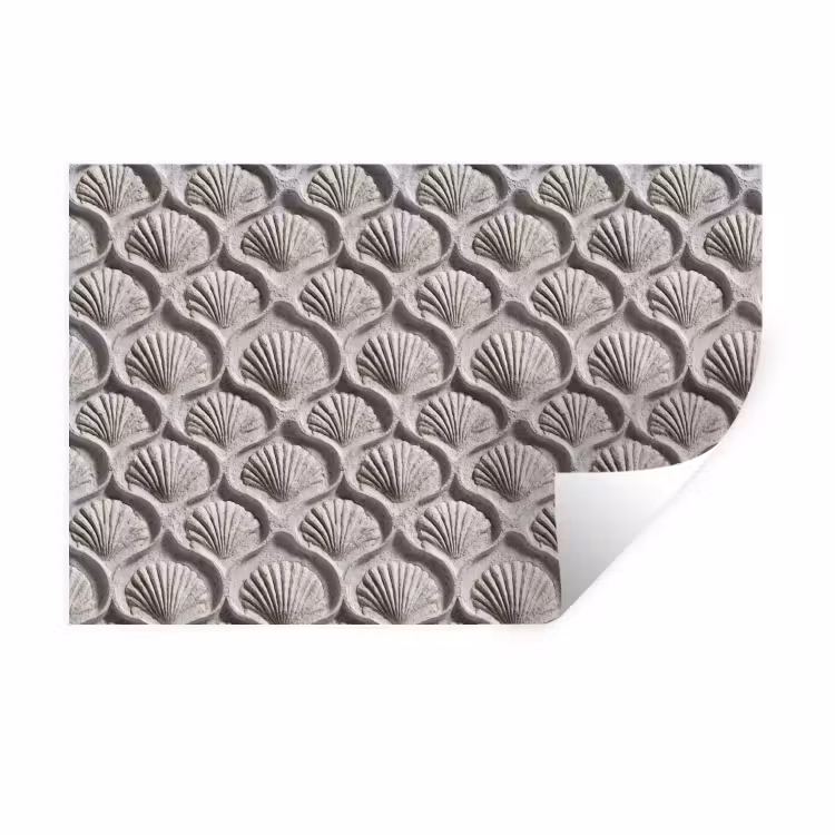 Zand - Schelpenvorm - Grijs Muursticker klein 286 -3d