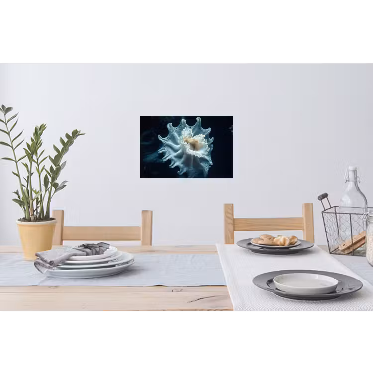 Zeewezen - Wit - Golven - Water Muursticker klein -eettafel