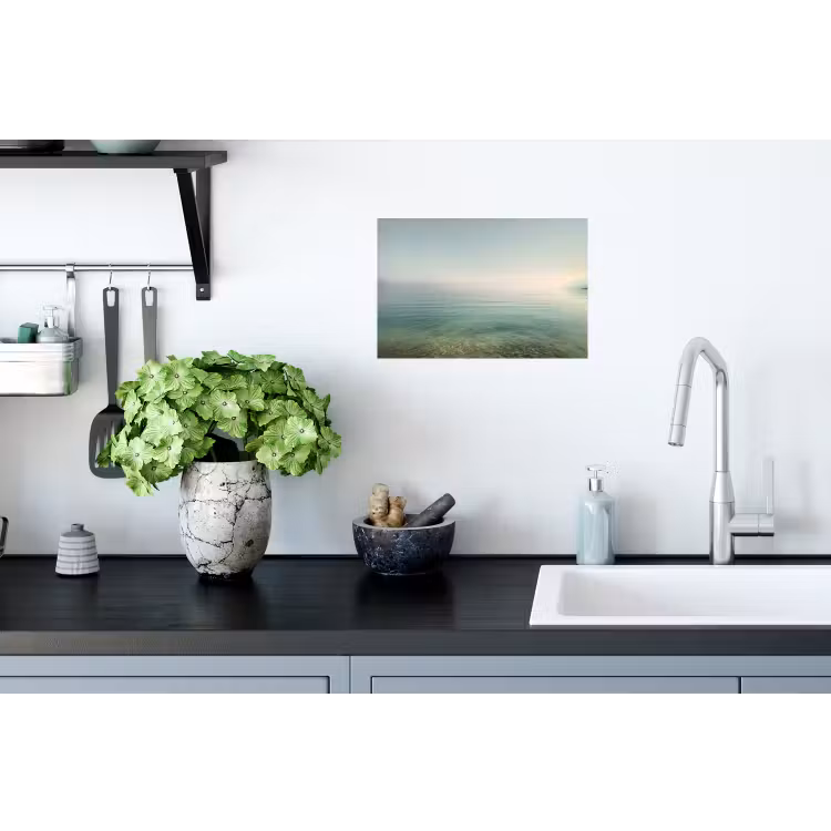 Zee - Horizon - Blauw - Mist Muursticker klein -keuken