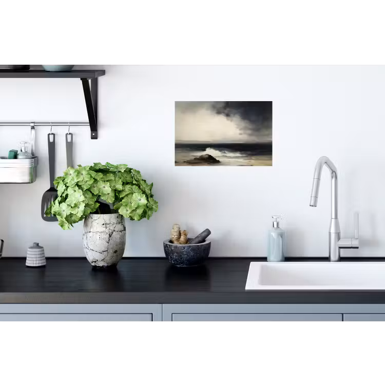 Zee - Rotsen - Storm Muursticker klein -keuken