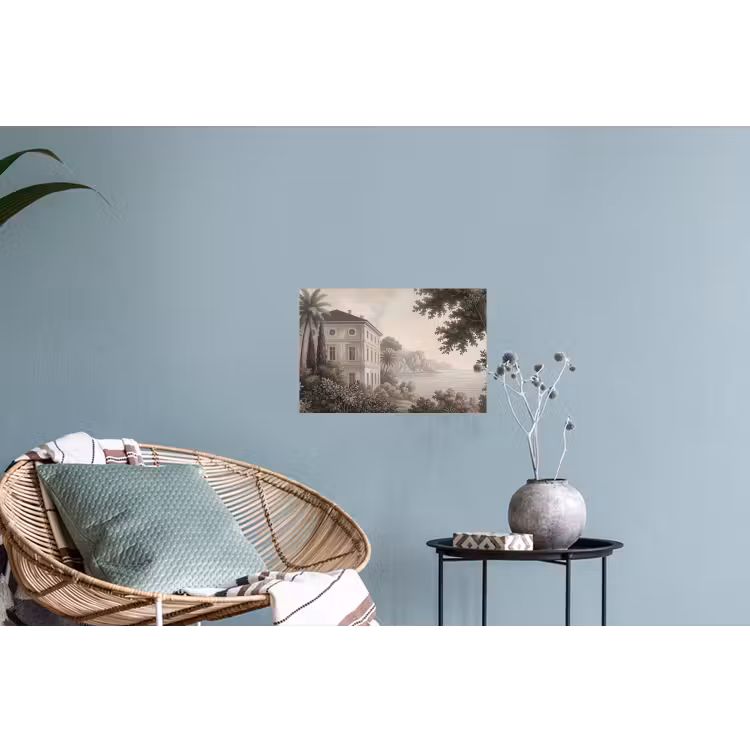 Zee - Villa - Beige Muursticker klein -plant