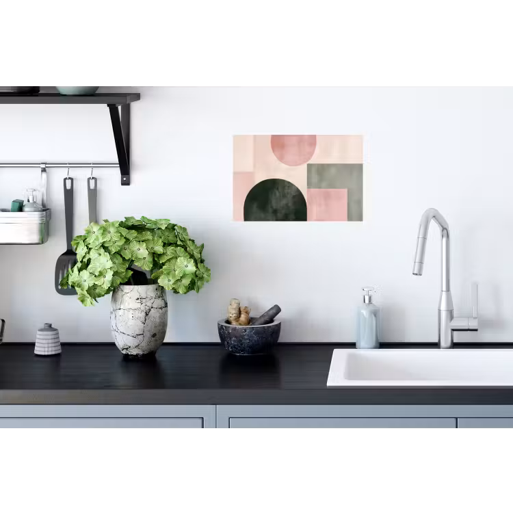 Vormen - Abstract - Cirkel - Zwart Muursticker klein -keuken