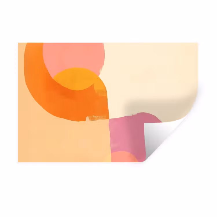Vormen - Abstract - Kleurrijk Muursticker klein -3d