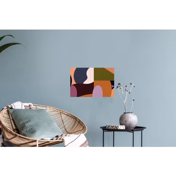Vormen - Abstract - Kleuren - Vierkant Muursticker klein -plant