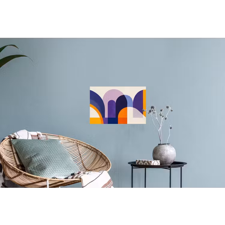 Vormen - Abstract - Grafisch - Oranje Muursticker klein -plant
