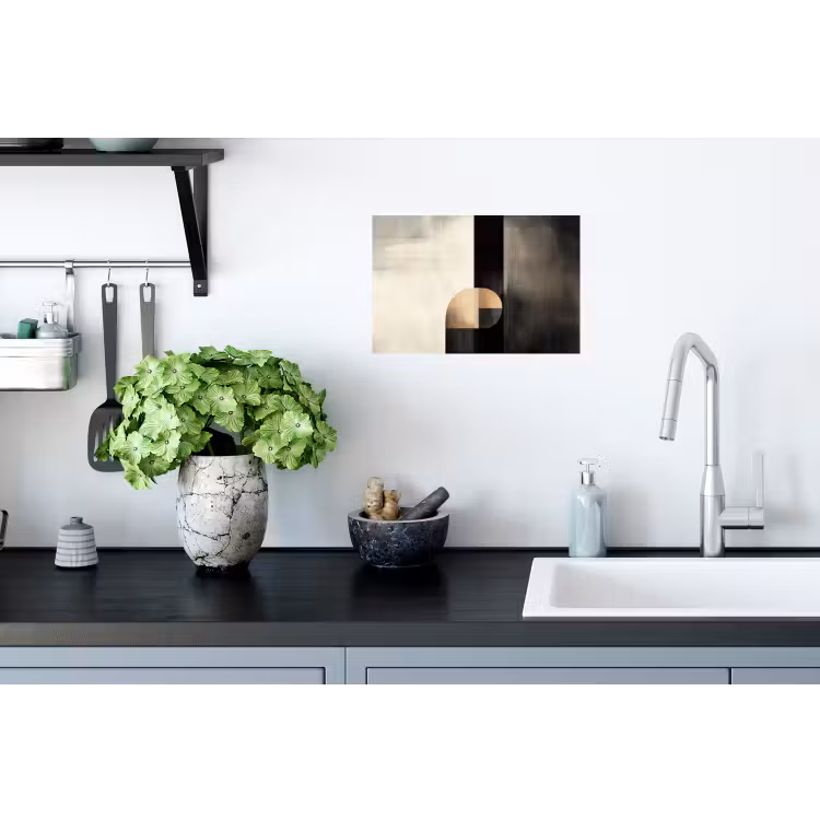 Vormen - Modern - Zwart Muursticker klein -keuken