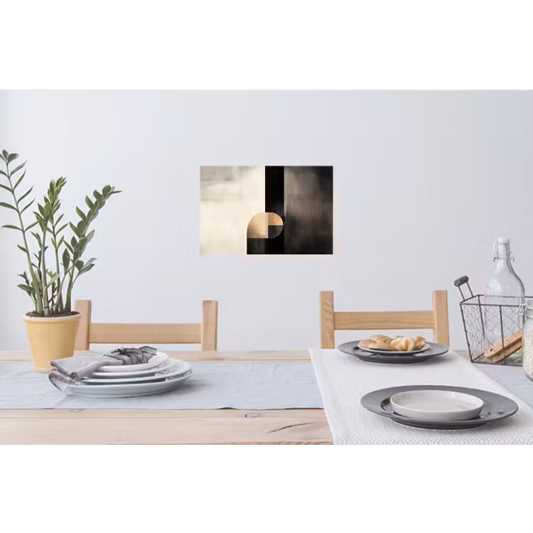 Vormen - Modern - Zwart Muursticker klein -eettafel
