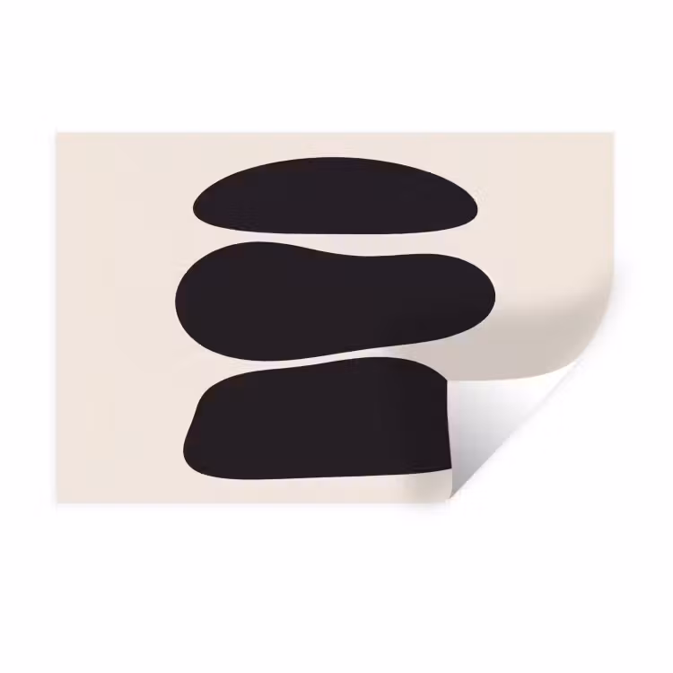 Wall Sticker - Shapes - Organic - Black - Vormen - Organisch - Zwart Muursticker klein